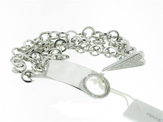 Pianegonda Silberarmband, in Silber mit Kettenglied und Herz mit Diamanten, 0,23 ct - BA010667