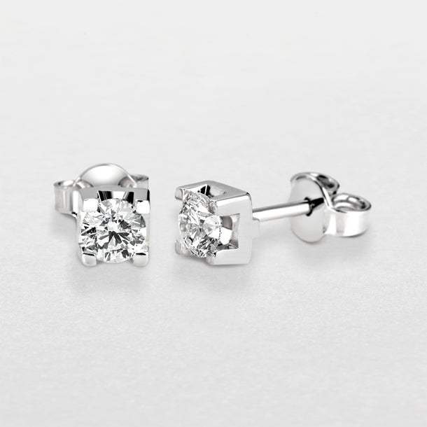 ORECCHINI PUNTO LUCE GIORGIO VISCONTI IN ORO BIANCO E DIAMANTI, 0.15ct - BB37510E