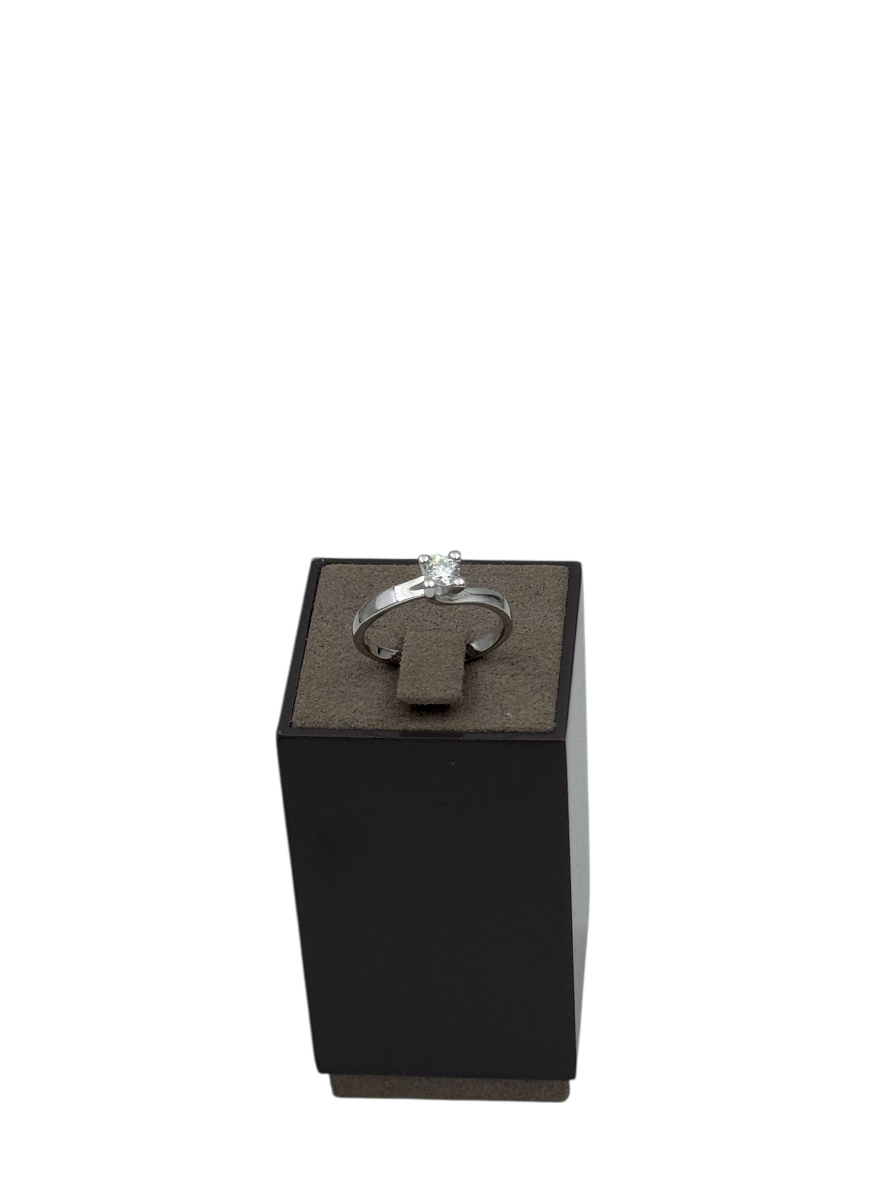 Anello solitario Giorgio Visconti in oro bianco 18KT e diamante centrale, 0.24ct - AB15554E