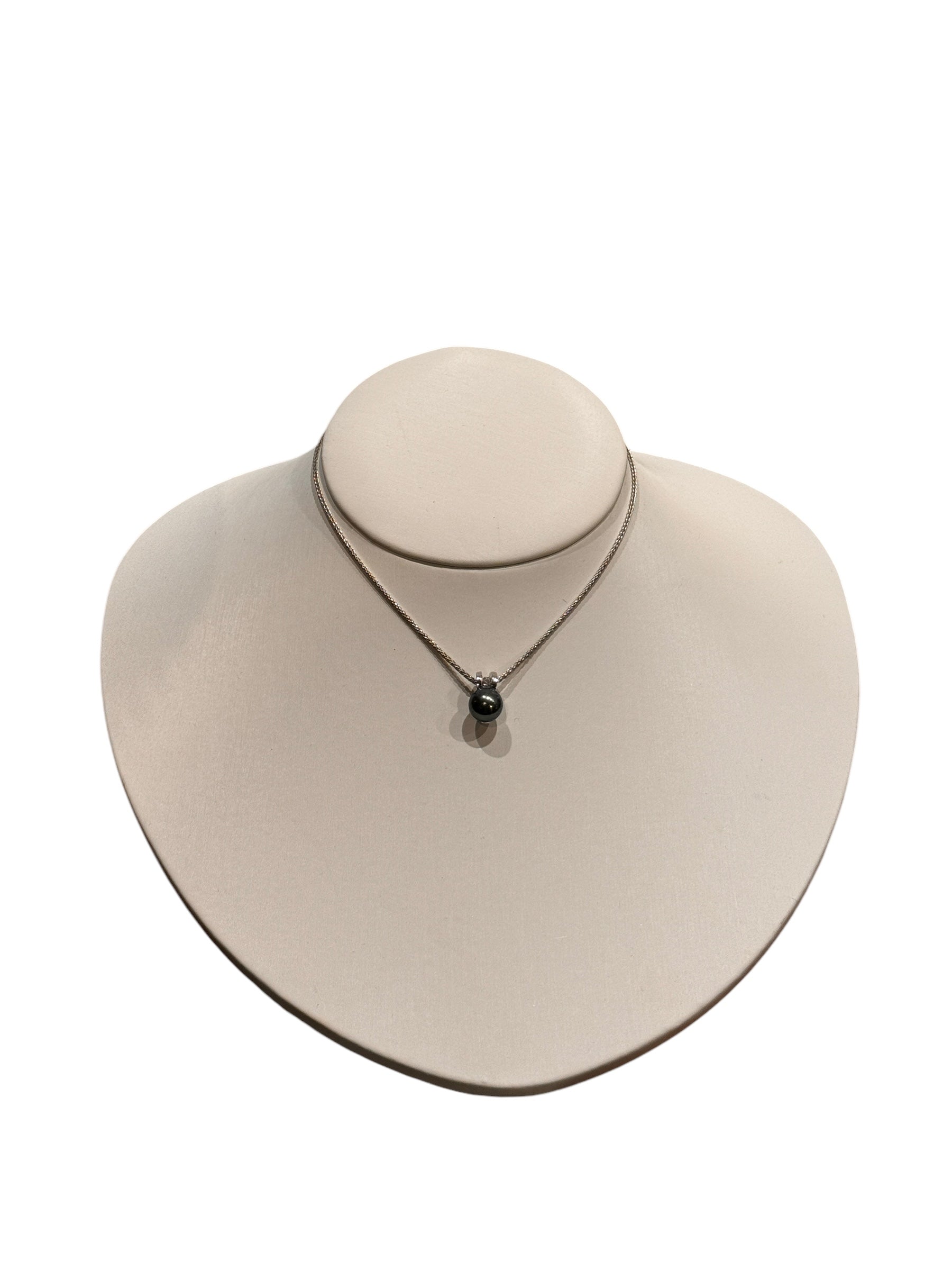 DAMIANI Halskette aus Weißgold und Diamanten mit Tahitiperle – PPEGR75