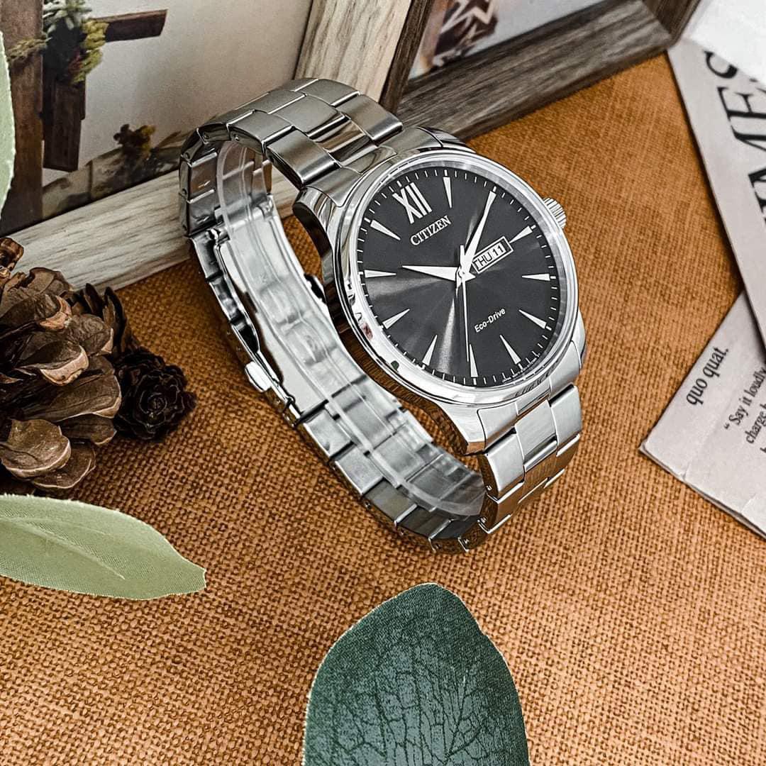 Orologio Citizen Classic, Collezione Ore Felici, quadrante nero daydate, 40mm - BM8550-81E