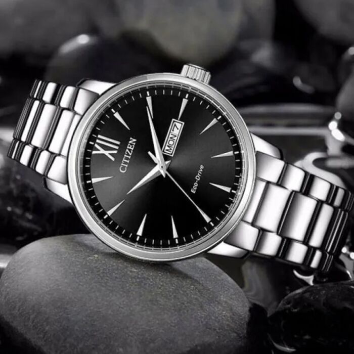 Orologio Citizen Classic, Collezione Ore Felici, quadrante nero daydate, 40mm - BM8550-81E