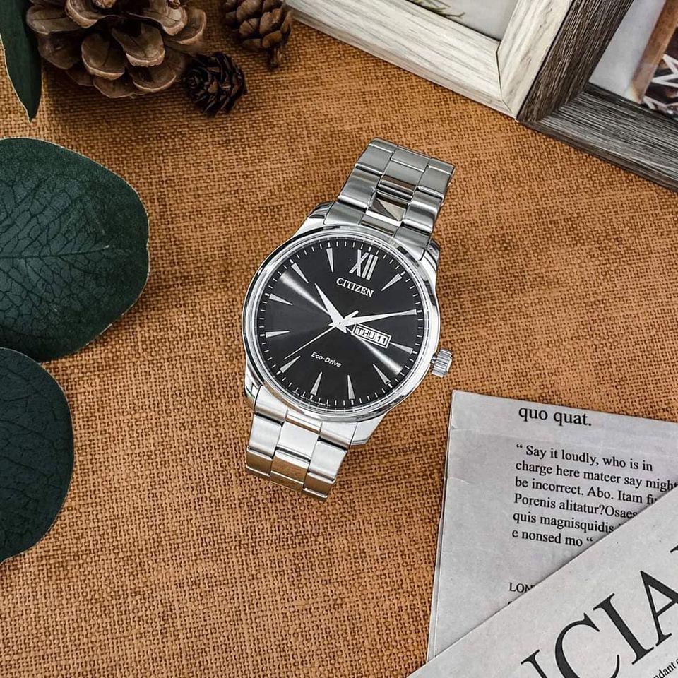 Orologio Citizen Classic, Collezione Ore Felici, quadrante nero daydate, 40mm - BM8550-81E