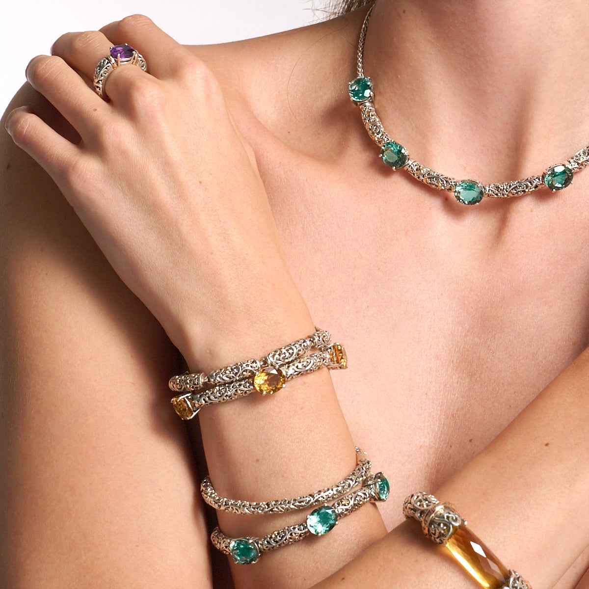 Bracciale De Nobili Polvere di Stelle ponti con pietre multicolor - BR1023
