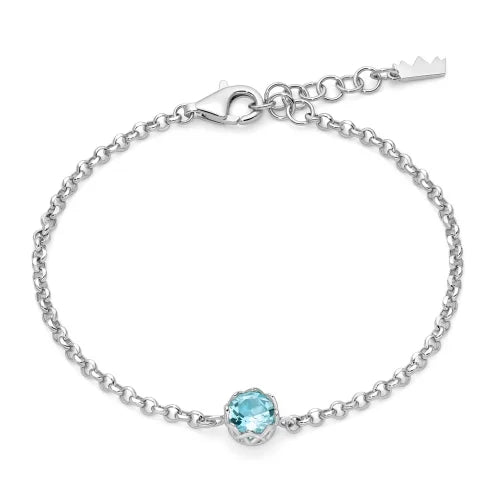 Bracciale Miluna con Topazio azzurro naturale e argento 925, Limited Edition - BRD1117