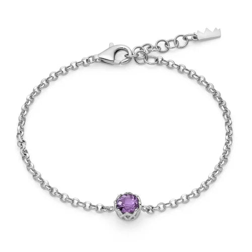 Bracciale Miluna in argento e Ametista naturale, Limited Edition - BRD1118