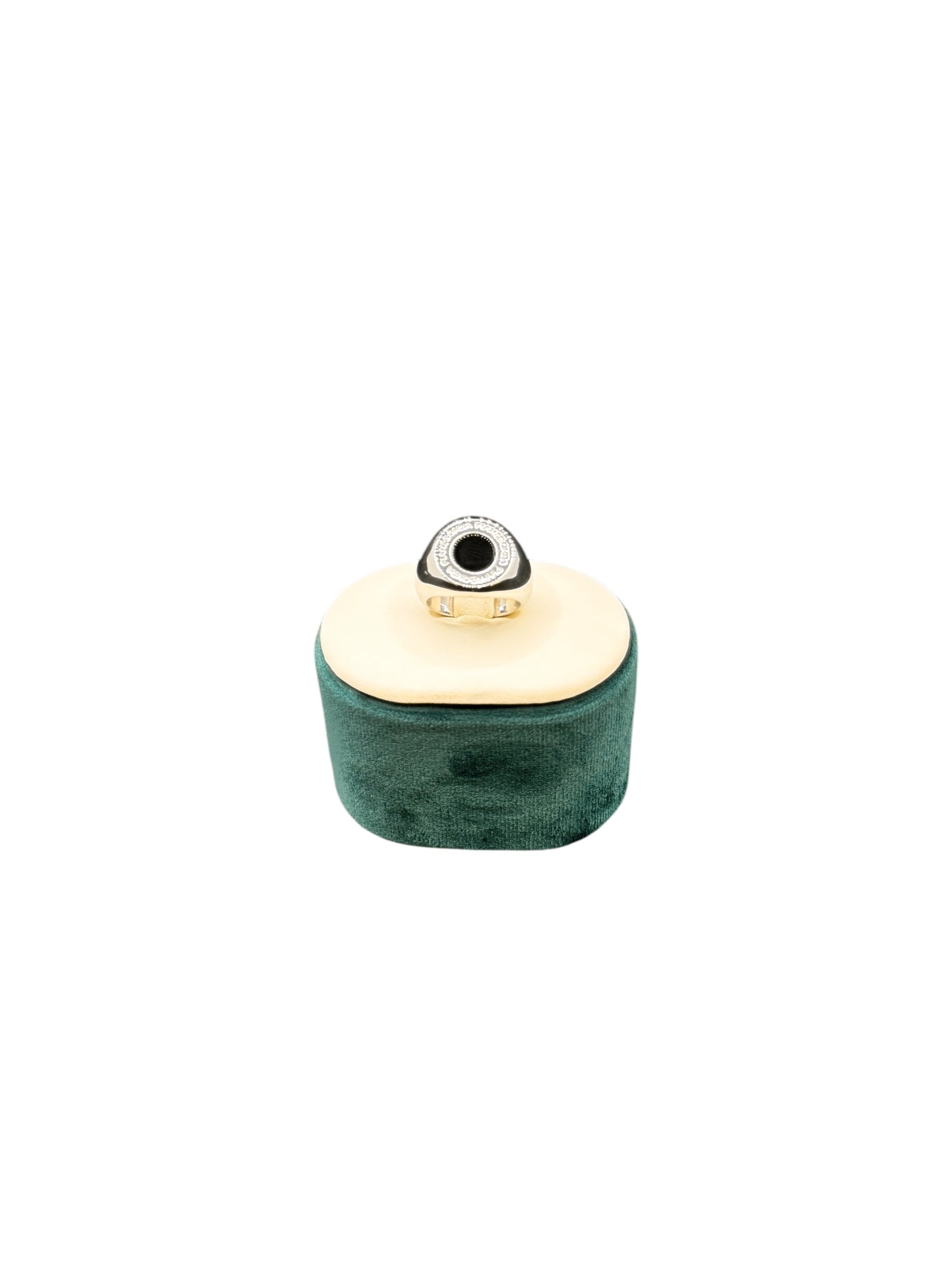 Pianegonda Unisex-Silberring mit schwarzem Onyx – AA010563