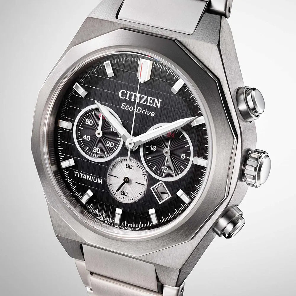 Orologio Citizen Supertitanio, Zenshin Senkei Crono, 41mm - CA4690-51E