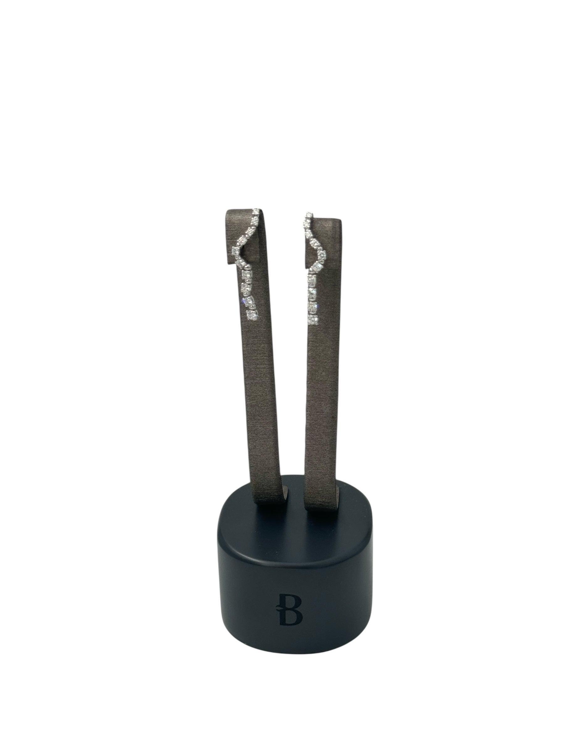 Orecchini Buonocore tennis in oro bianco 18kt e diamanti, 1.09ct - 1720O01DW