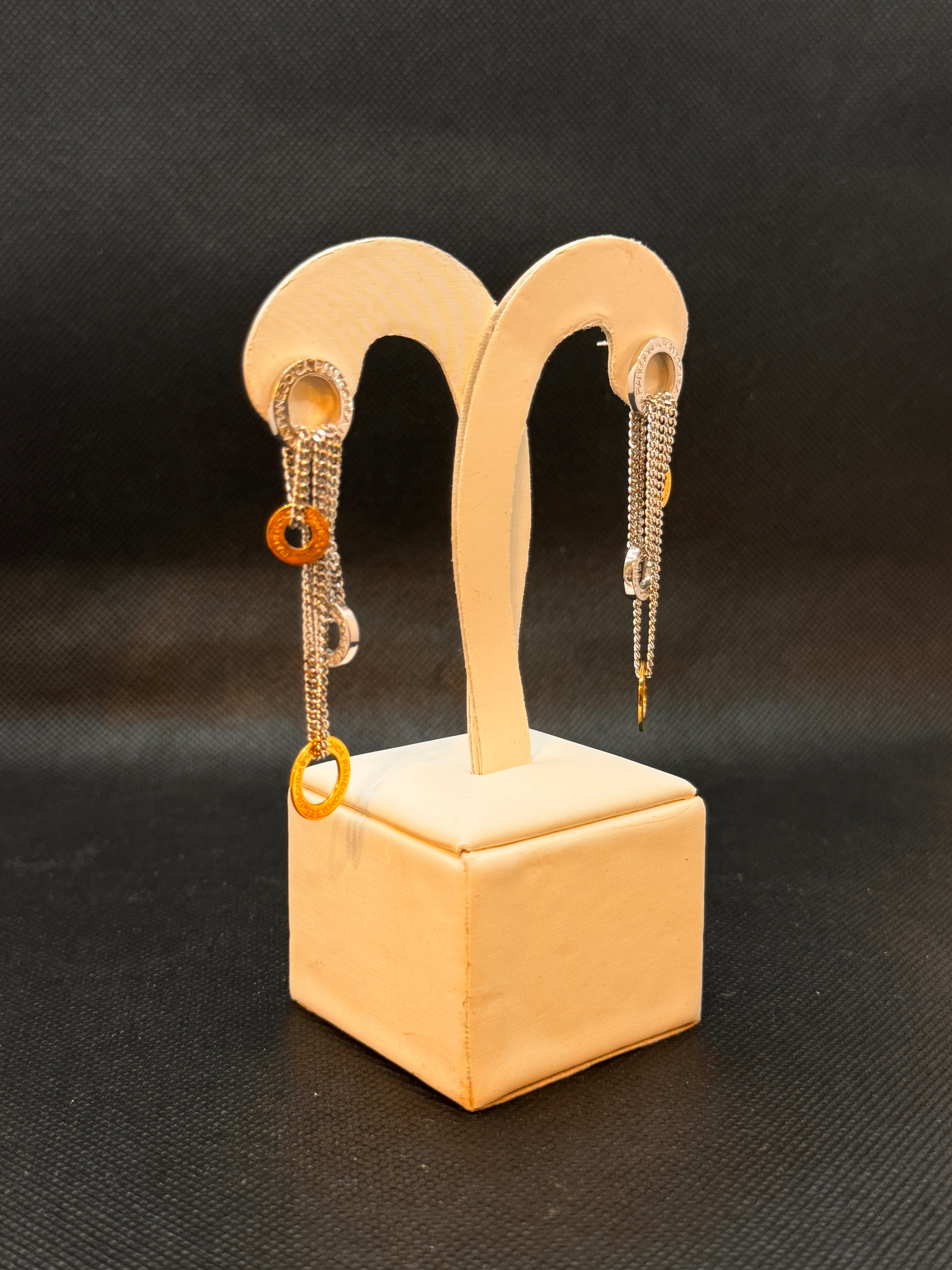 Pianegonda-Tropfenohrringe aus Silber und 18 Karat Gold, Liaision D'Or-Kollektion – OA050457