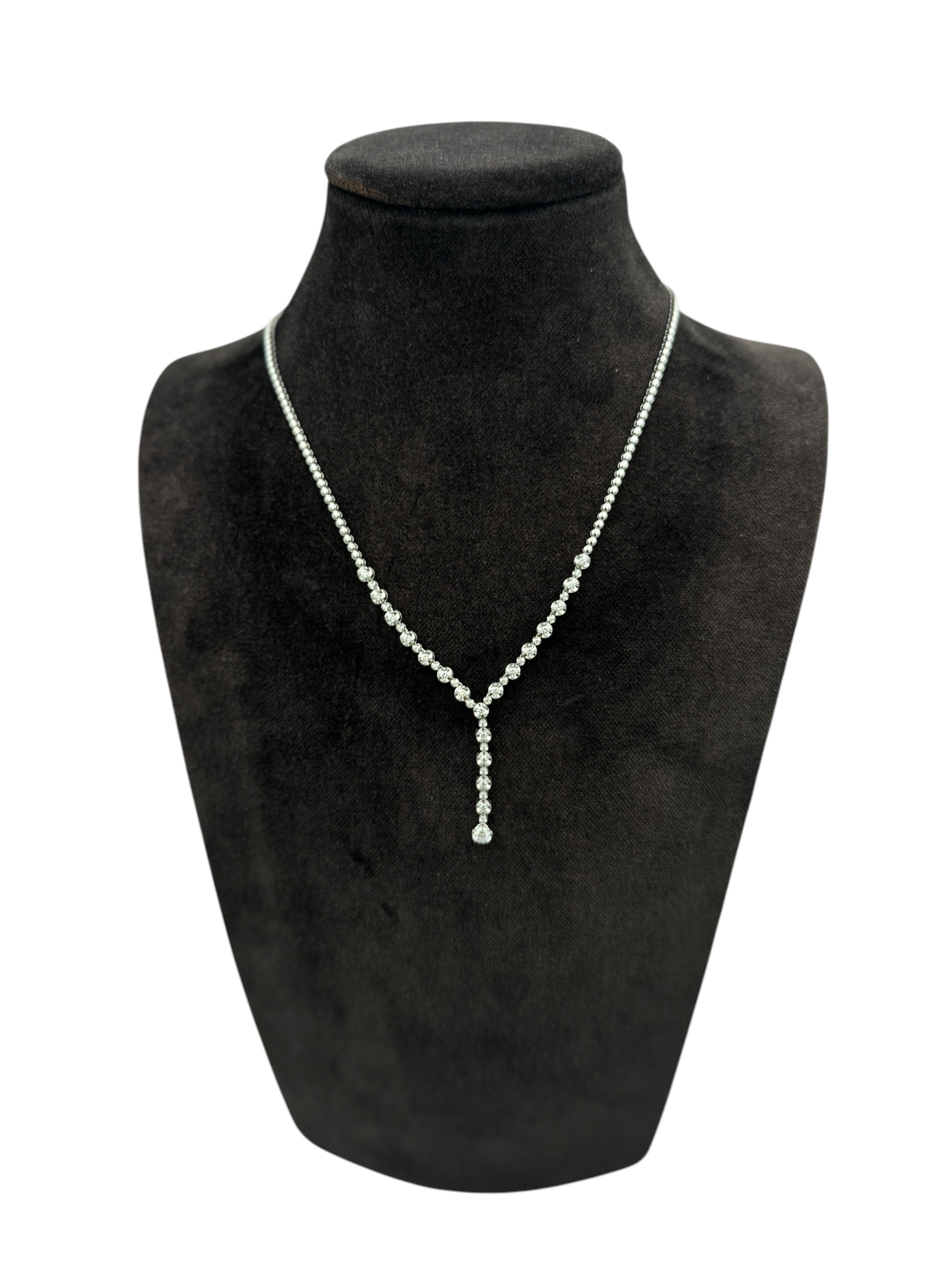 Giorgio Visconti semi-rigid necklace in white gold and diamonds, 0.86ct - GBX40110