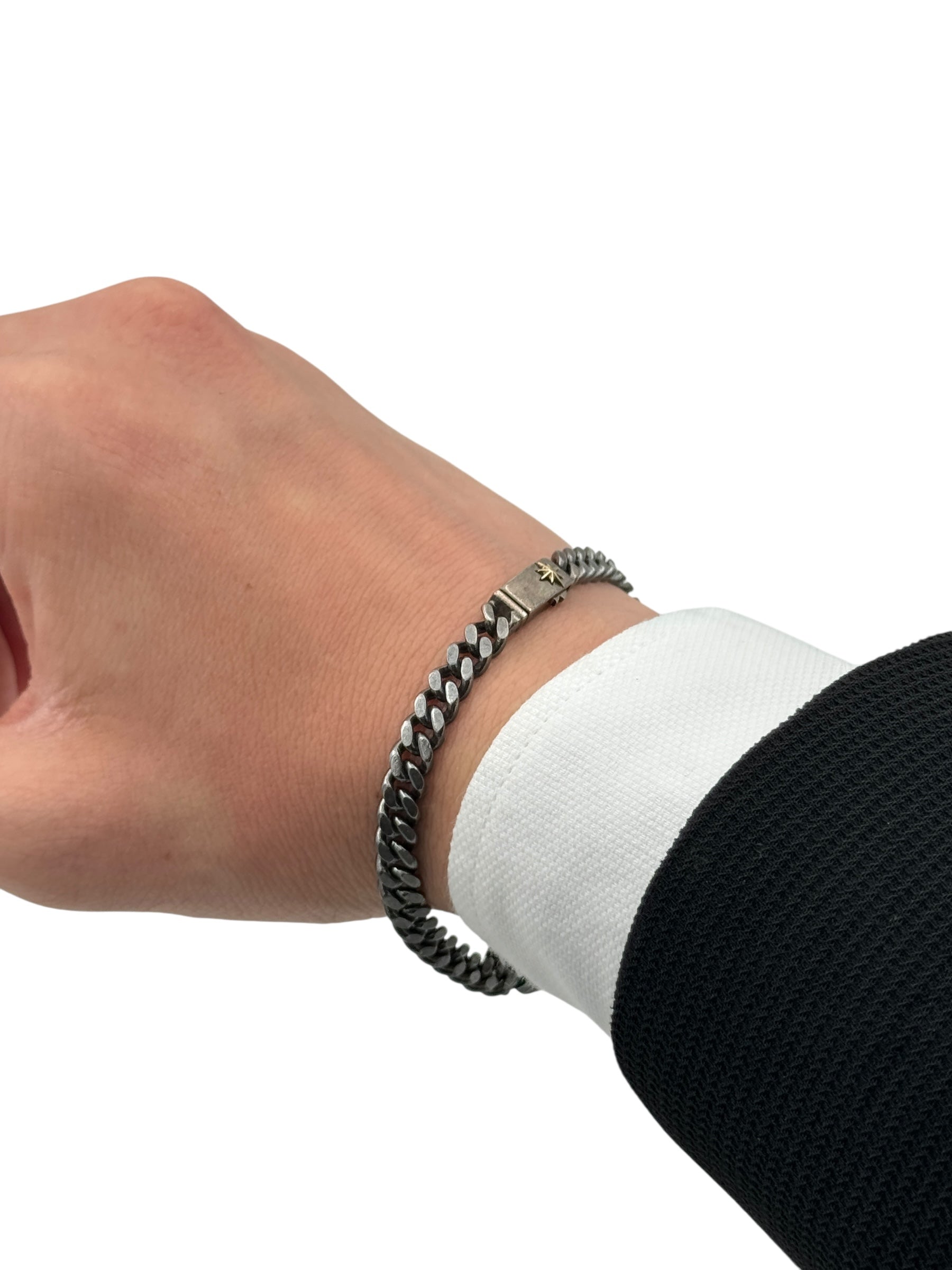Bracciale Zancan da uomo in argento brunito, collezione Cosmopolitan - EXB659-N