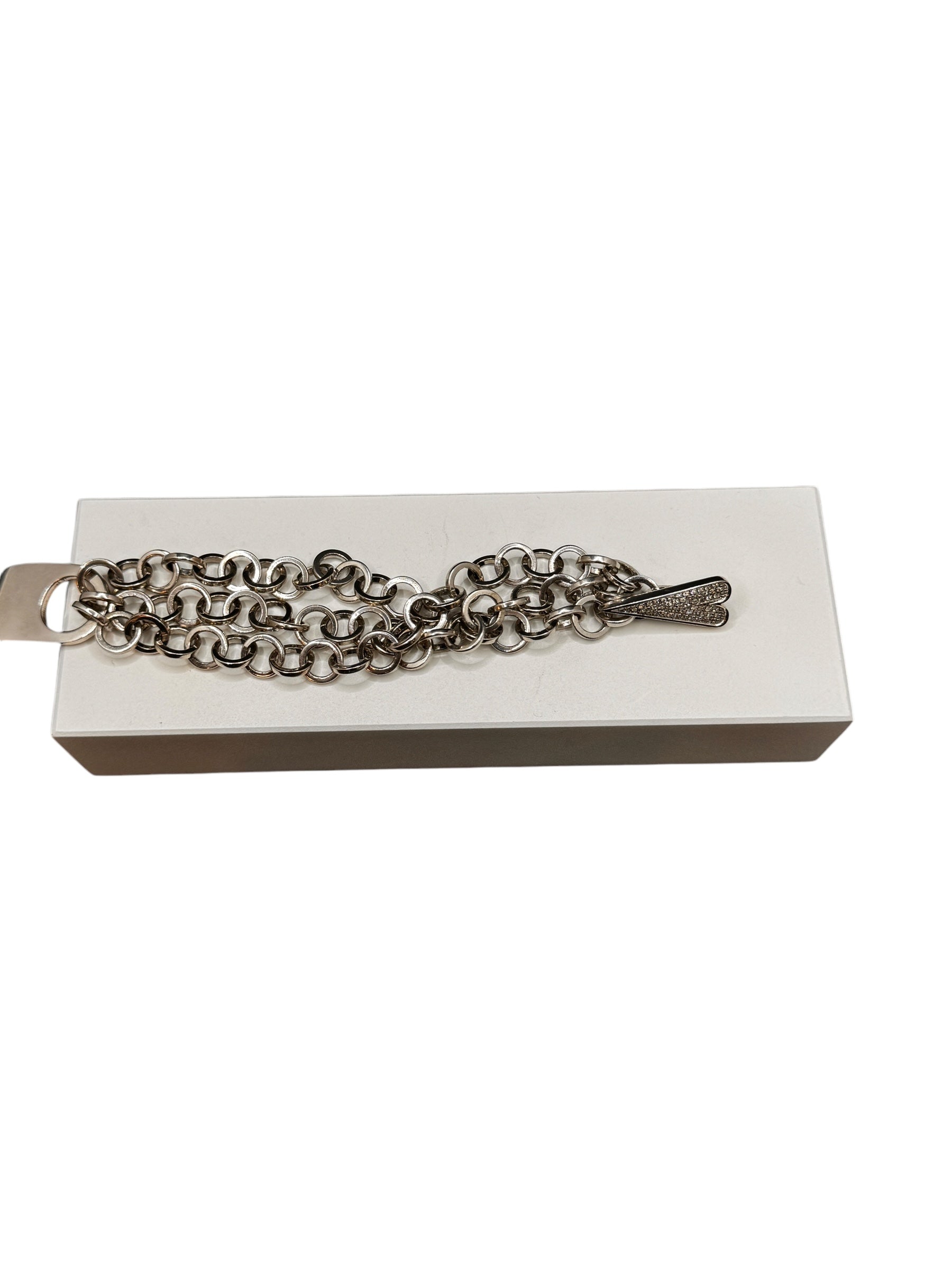 Pianegonda Silberarmband, in Silber mit Kettenglied und Herz mit Diamanten, 0,23 ct - BA010667