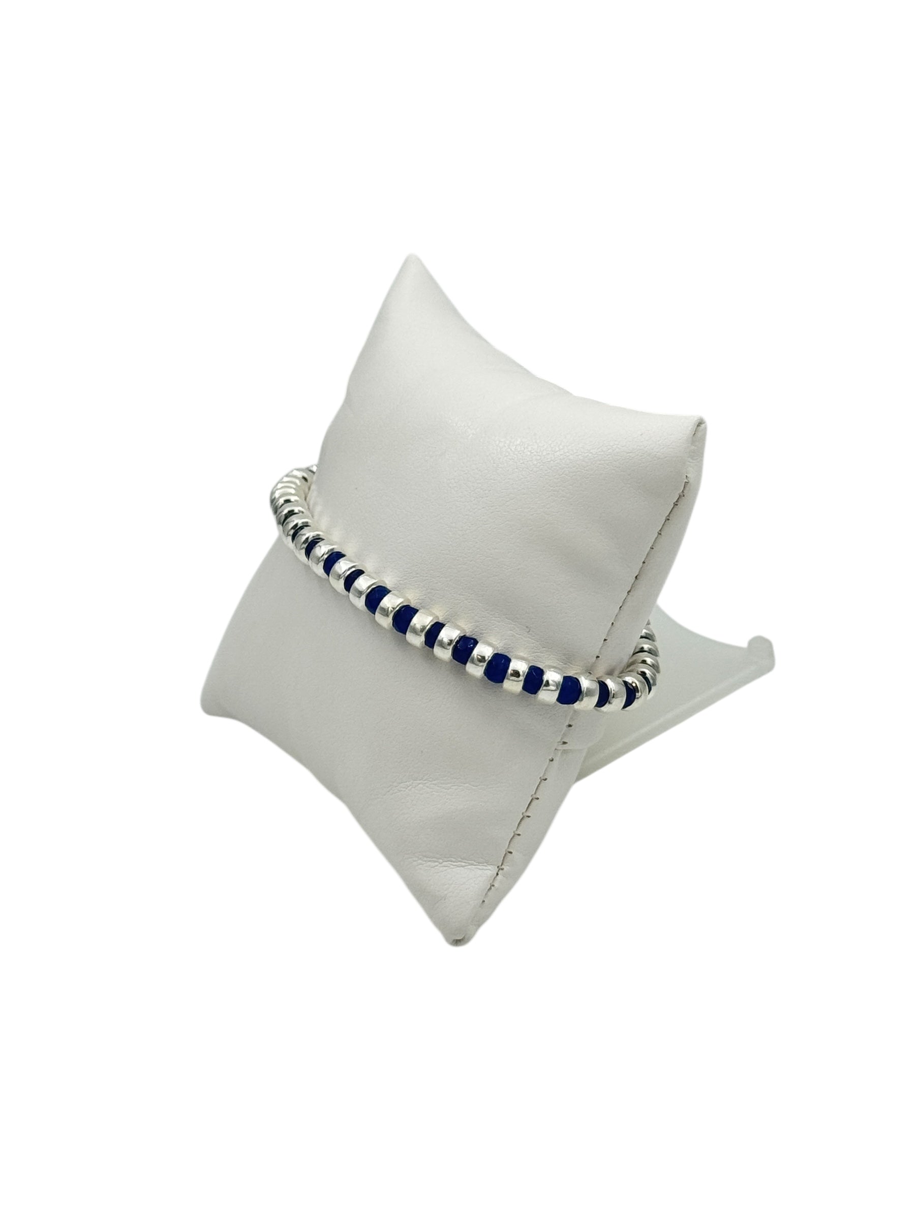 Bracciale Spadarella in argento con pietre naturali blu - SPBR508-blu
