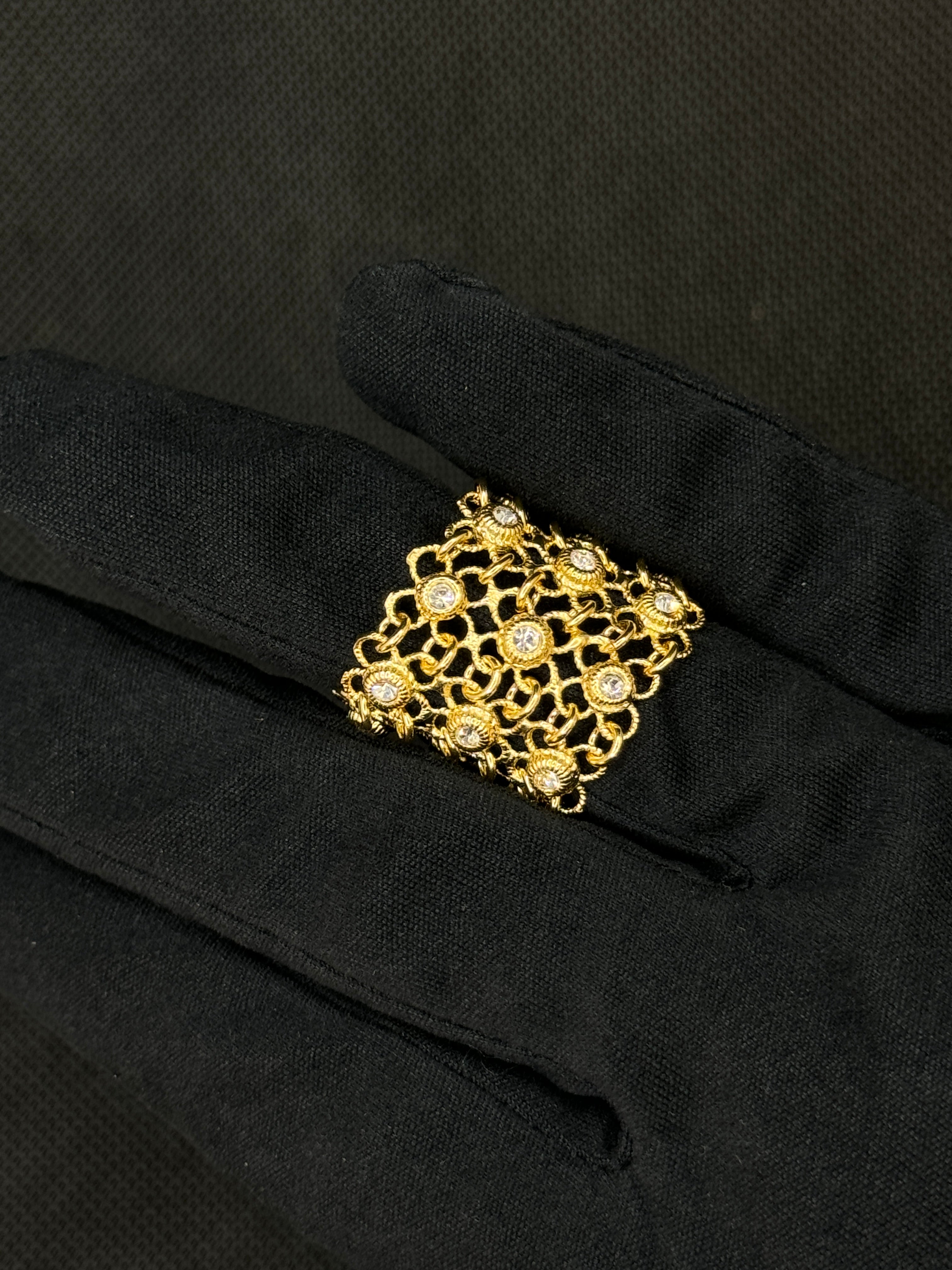 Lorenzo Ungari - Anello in bronzo dorato e zirconi - CAMIRE AN 010