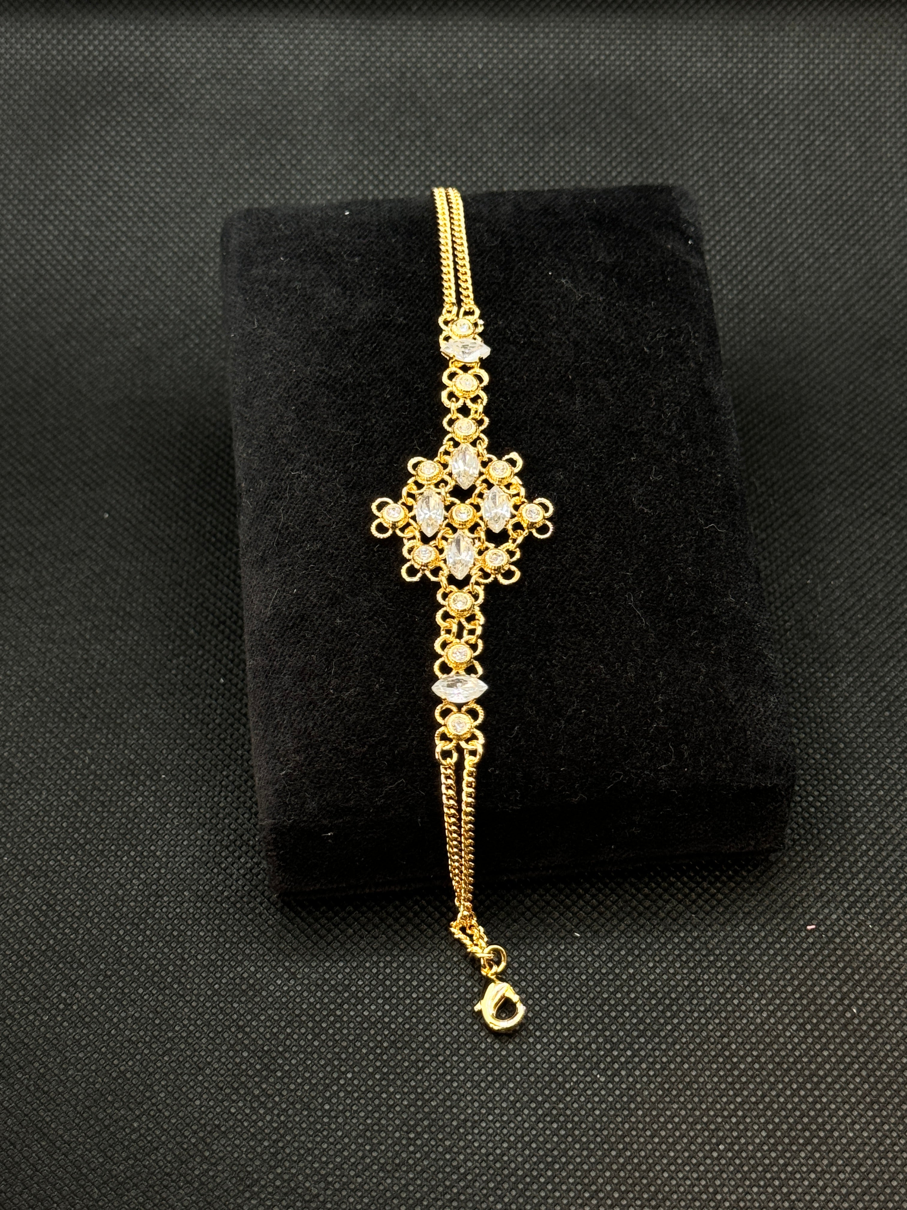 Lorenzo Ungari – Armband aus vergoldeter Bronze und Zirkonia – CAMIRE BR 001