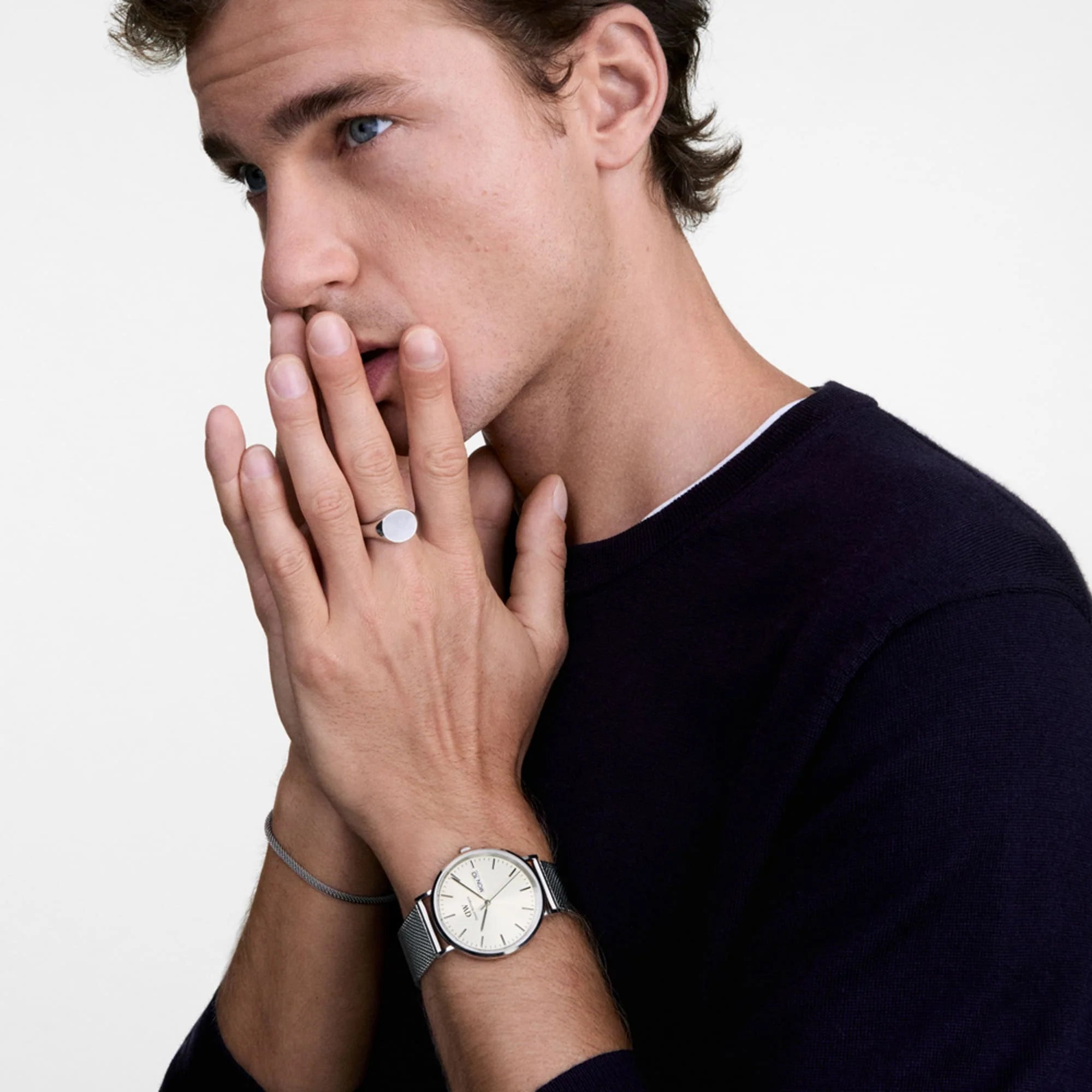 Orologio Daniel Wellington Classic Day-date Display Sterling, quadrante color Champagne, 40mm - DW00100828