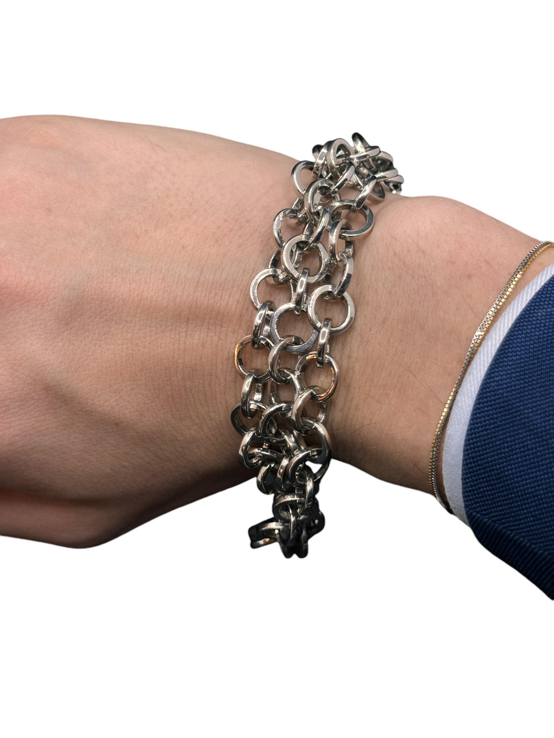 Pianegonda Silberarmband, in Silber mit Kettenglied und Herz mit Diamanten, 0,23 ct - BA010667