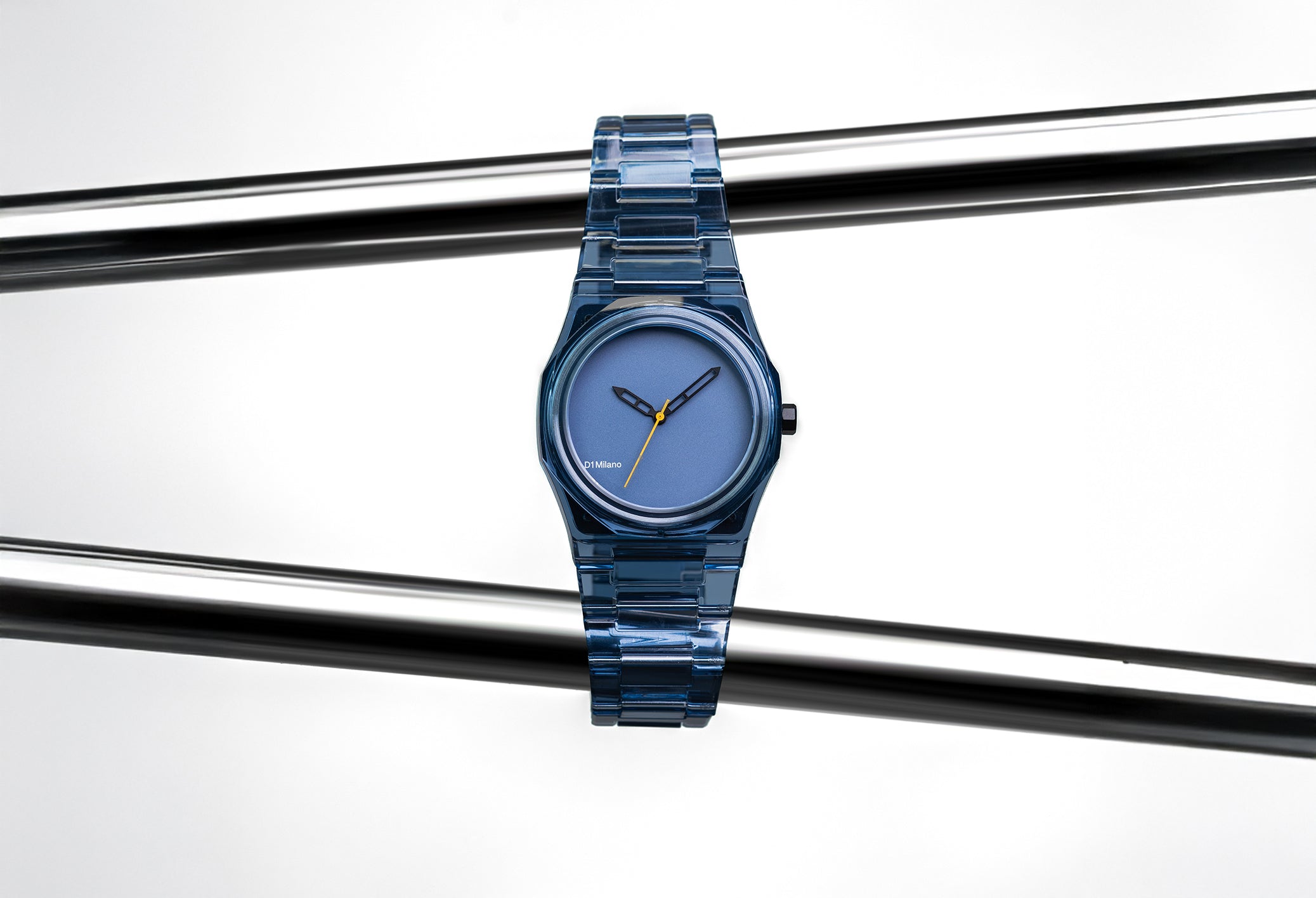 D1 MILANO, BLU TRASPARENTE, Unisex, Nylon Collection, 39 mm - D1-NYBJ05