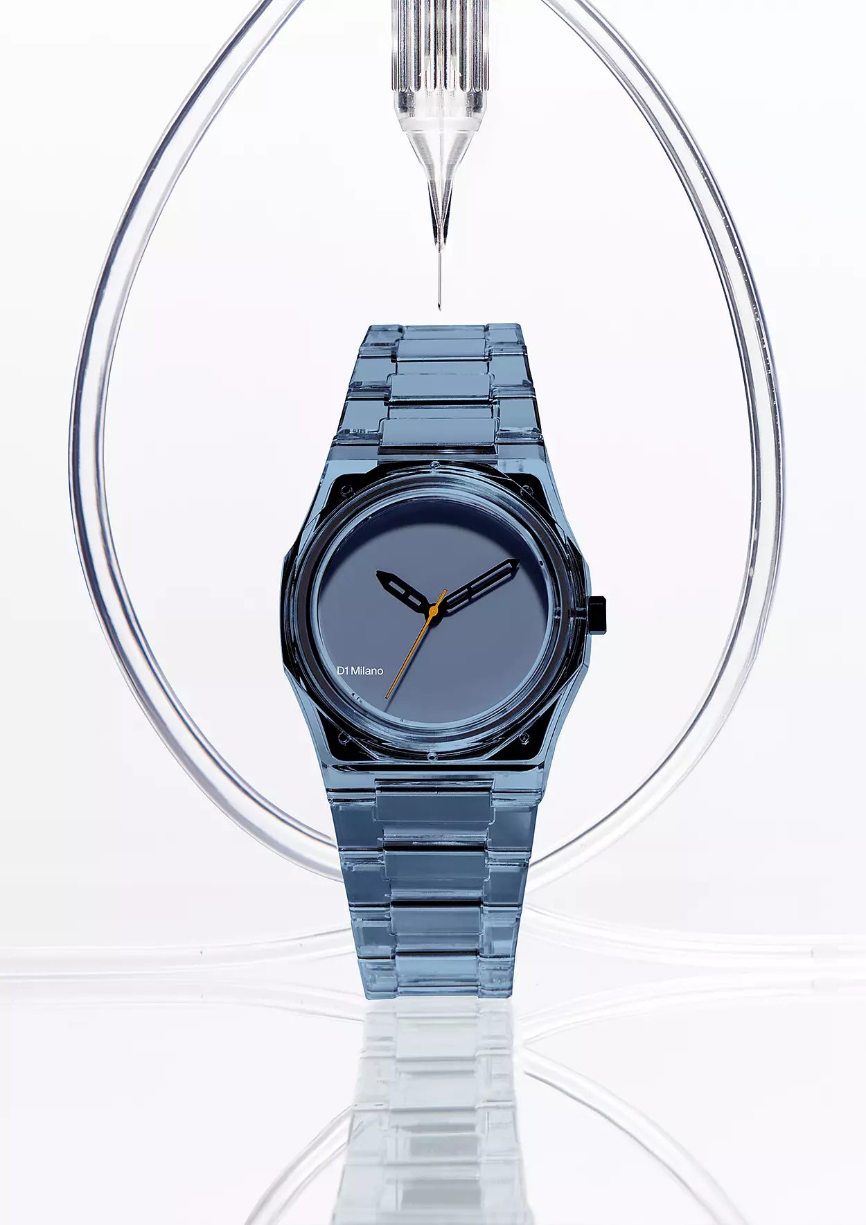 D1 MILANO, BLU TRASPARENTE, Unisex, Nylon Collection, 39 mm - D1-NYBJ05