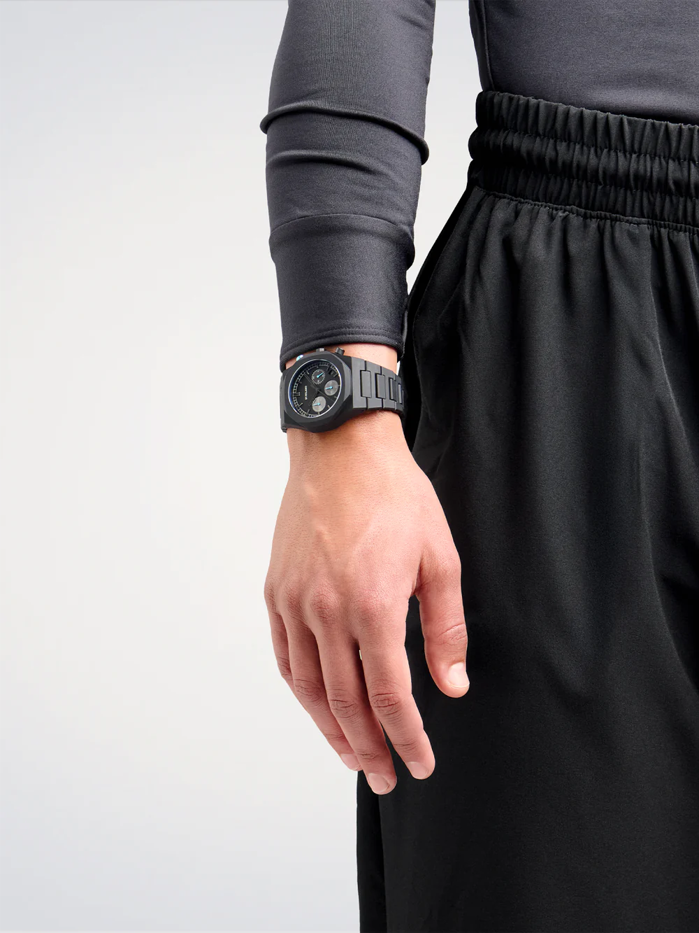 D1 MILANO Anthrazitschwarz
 Polychrono 40,5 mm - D1-PHBJ07