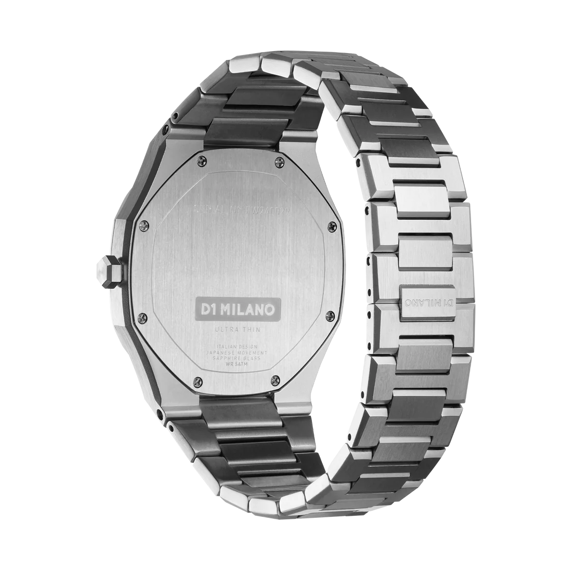 D1 MILANO Re, QUADRANTE NERO OPACO, Ultra Thin Bracelet 40 mm - D1-UTBJ40
