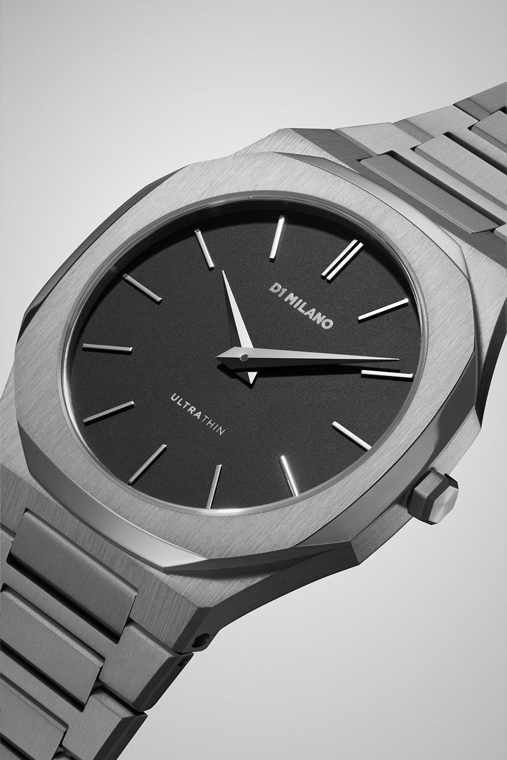 D1 MILANO Re, QUADRANTE NERO OPACO, Ultra Thin Bracelet 40 mm - D1-UTBJ40