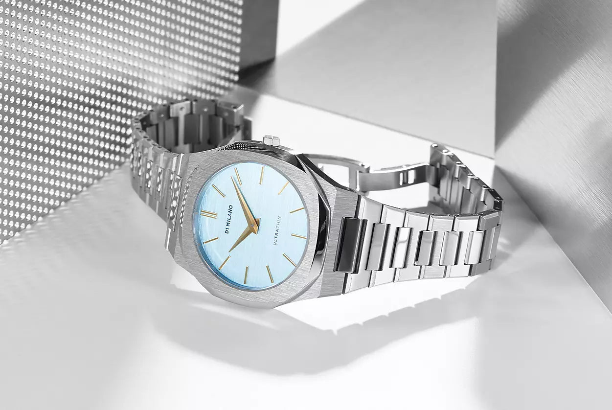 D1 MILANO, Dusk Ultra Thin, eisblaues Zifferblatt, 34 mm – D1-UTBL17