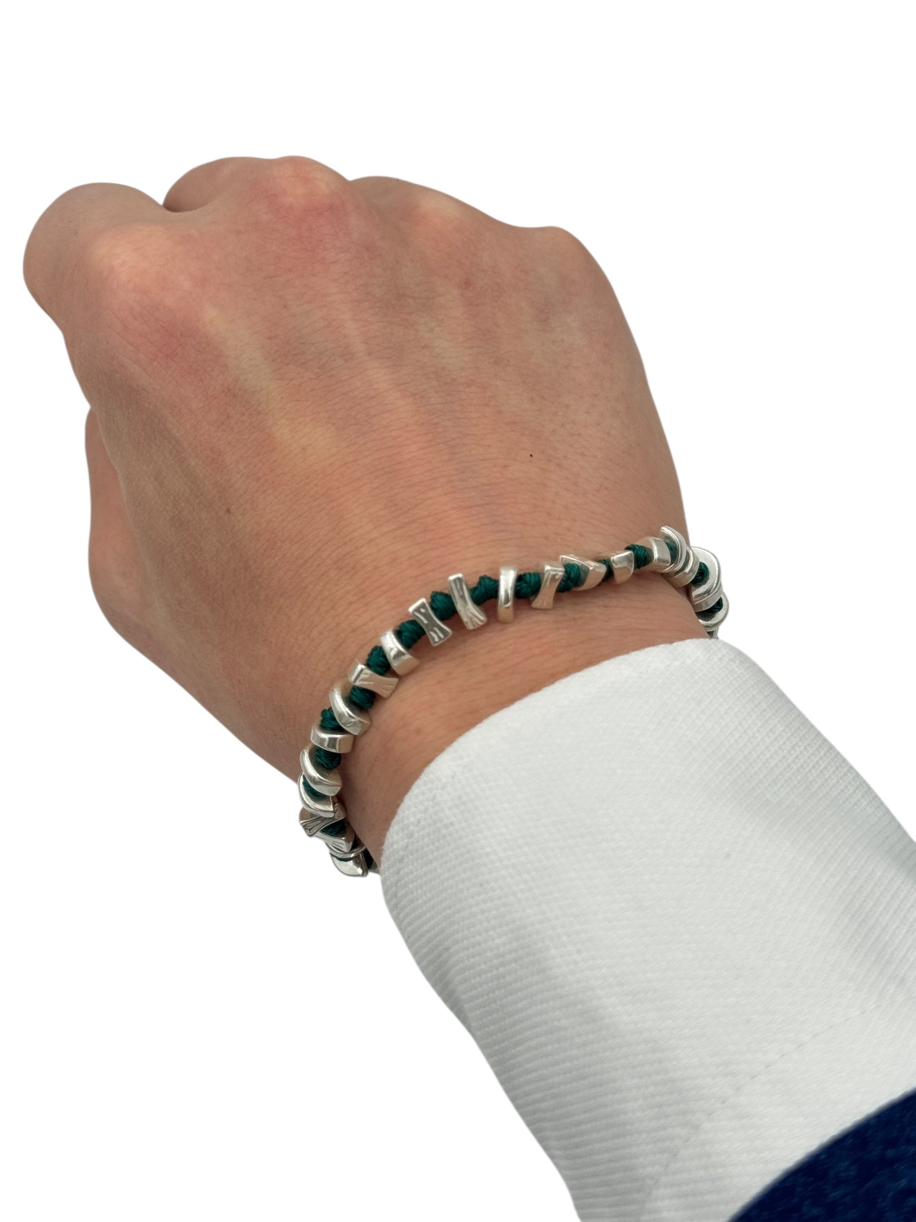 Bracciale Spadarella in argento spina, colore verde gucci - SPBR14-verde gucci