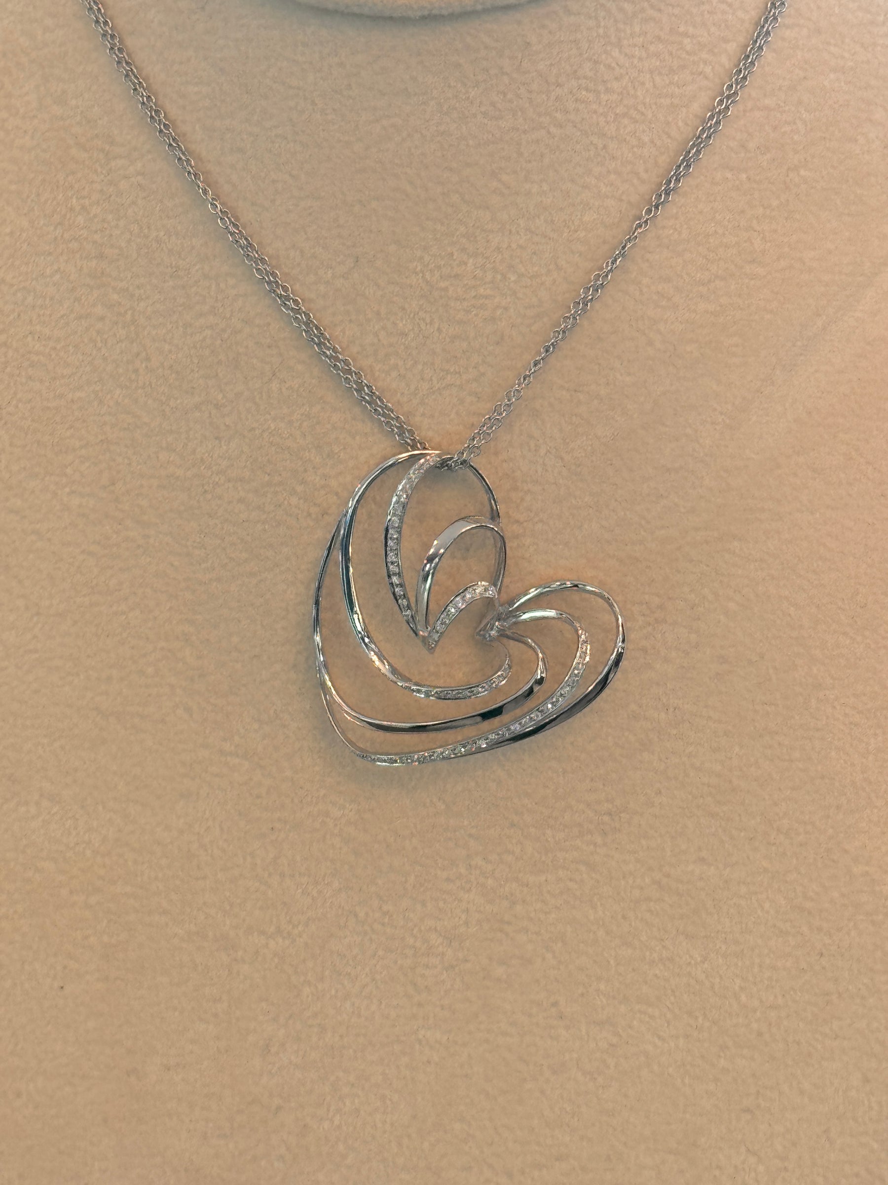 Damen-Goldkette aus Weißgold und Diamanten, 0,26 ct – TP9525