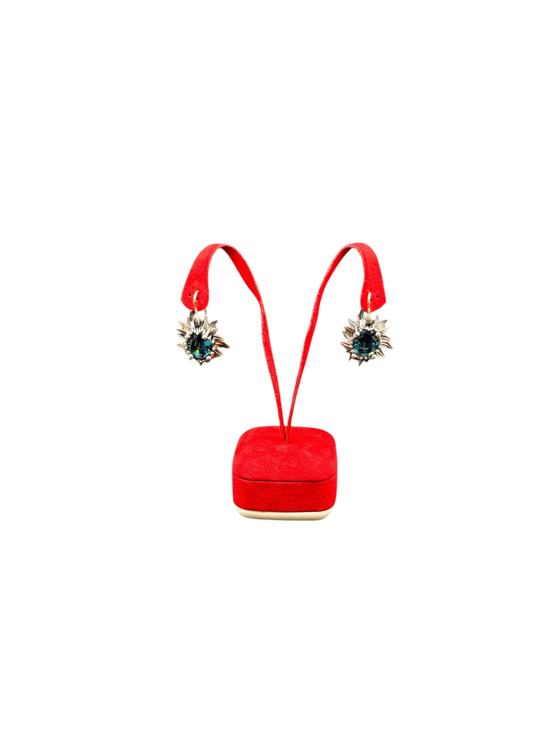 Labriola SILBERNE DAISY-OHRRINGE MIT CEYLON-BLAUEM QUARZ - 2232