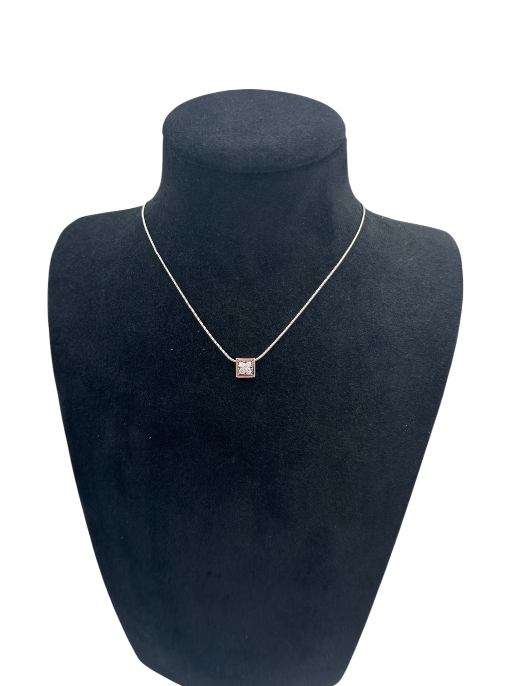 girocollo Damiani in oro bianco 18kt e diamanti, con pendente fantasia - DDB55447