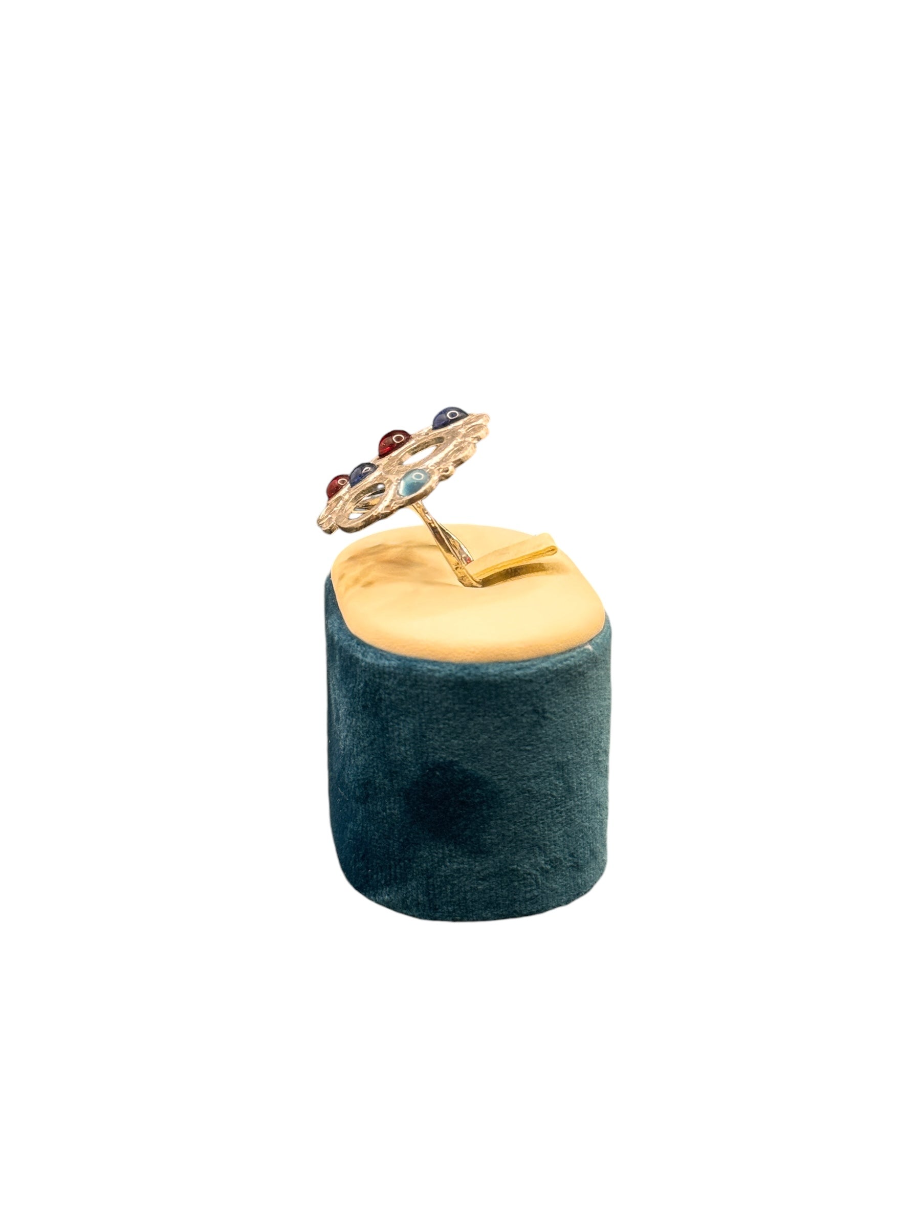 Labriola-Ring aus Silber mit rotem und blauem Spinellquarz – AG1123BS
