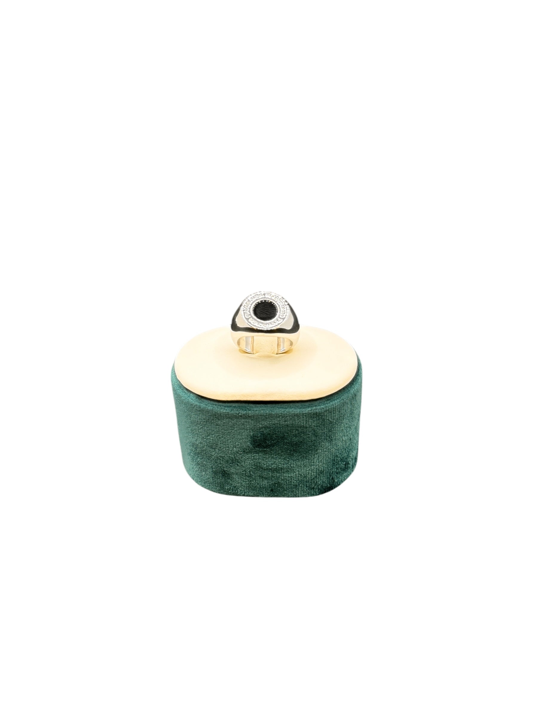Pianegonda Unisex-Silberring mit schwarzem Onyx – AA010563