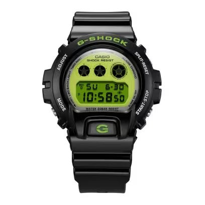 G-SHOCK CLASSIC "VERRÜCKTE FARBE",
DW-6900-SERIE, fluoreszierendes gelbes Zifferblatt, 50 mm – DW-6900RCS-1ER