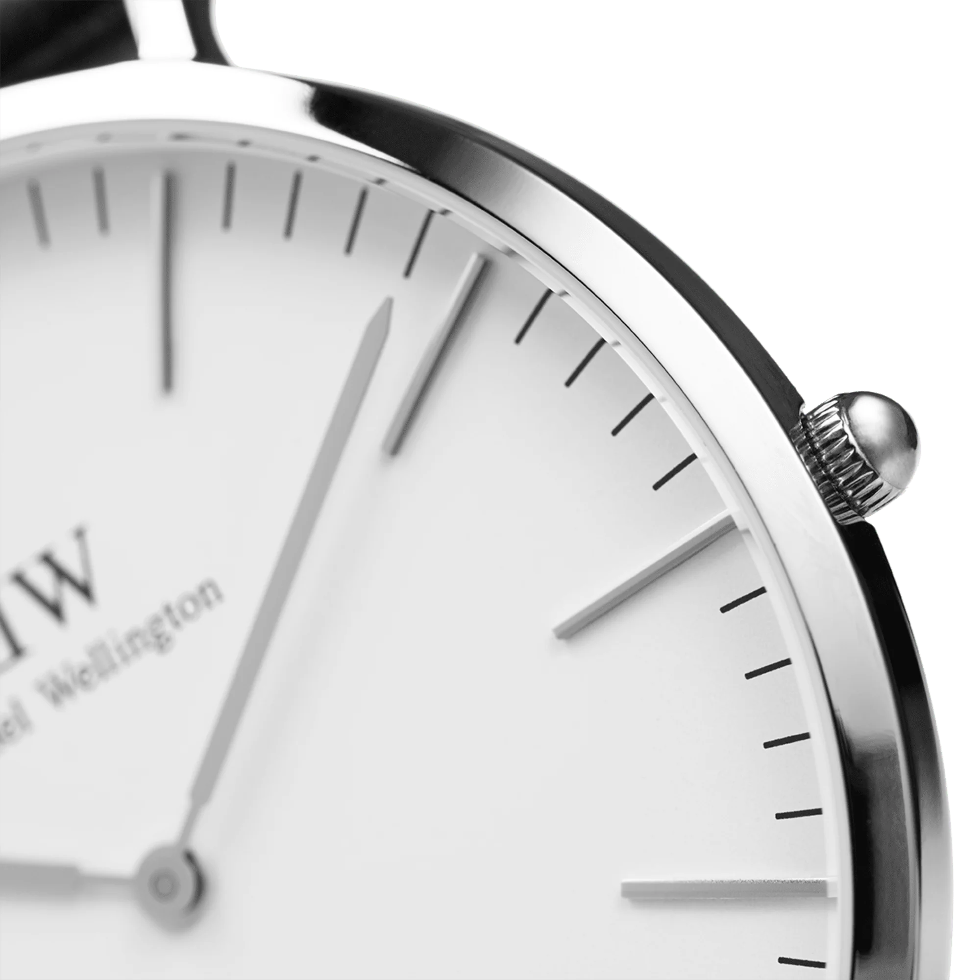 Orologio Daniel Wellington Classic Sheffield Silver, cinturino di pelle nero e quadrante bianco, 40mm - DW00100020