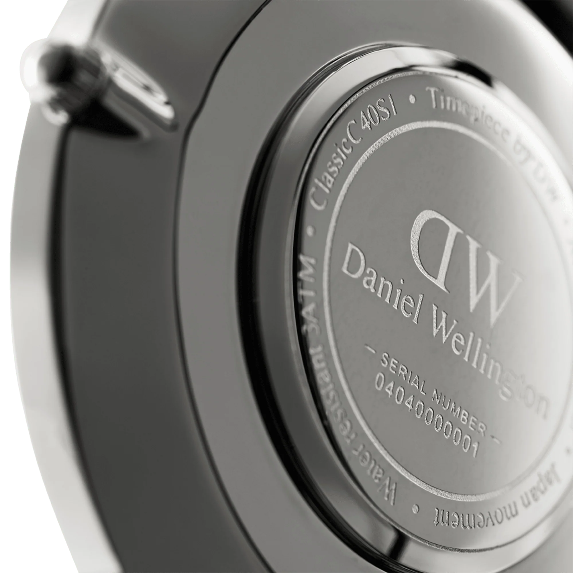 Orologio Daniel Wellington Classic Sheffield Silver, cinturino di pelle nero e quadrante bianco, 40mm - DW00100020