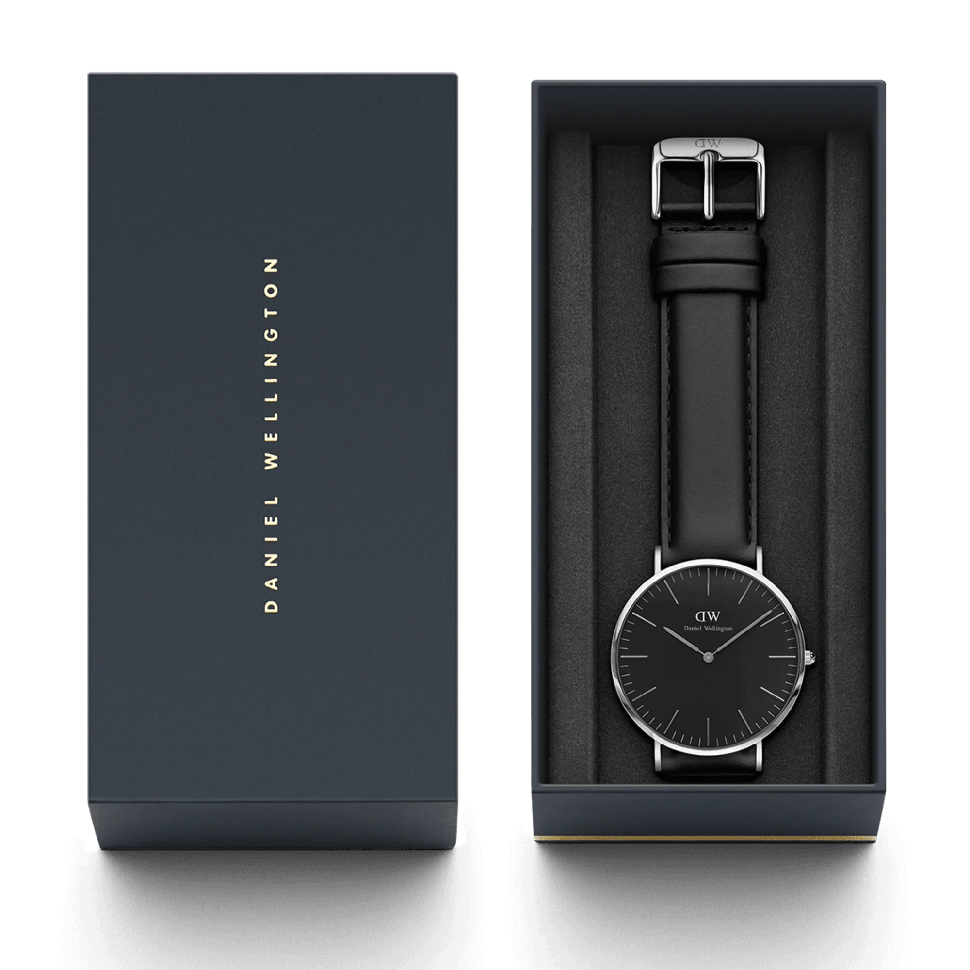 Orologio Daniel Wellington Classic Sheffield Silver, total black, 40mm - DW00100133