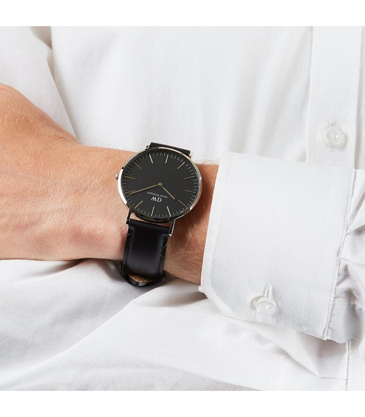 Daniel Wellington Classic Sheffield Silver Uhr, total schwarz, 40 mm – DW00100133