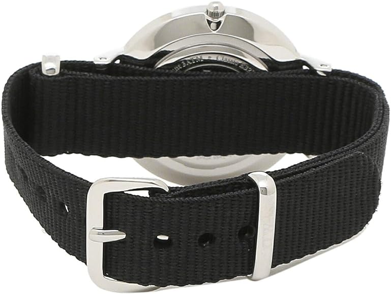 Daniel Wellington Petite Cornwall Schwarz-Silber-Uhr, schwarzes Zifferblatt, 28 mm – DW00100216