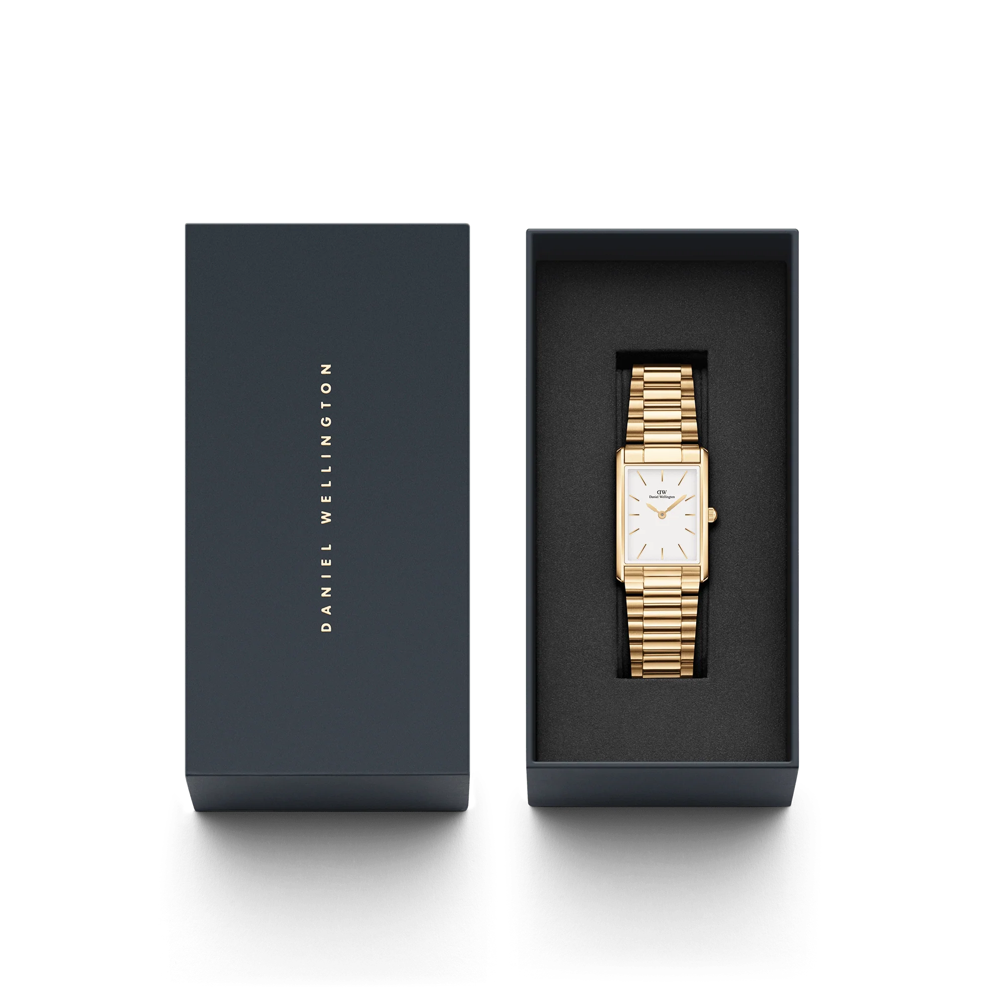 Orologio Daniel Wellington Unisex Bound 3-maglie Gold, quadrante bianco, 24x35mm - DW00100703