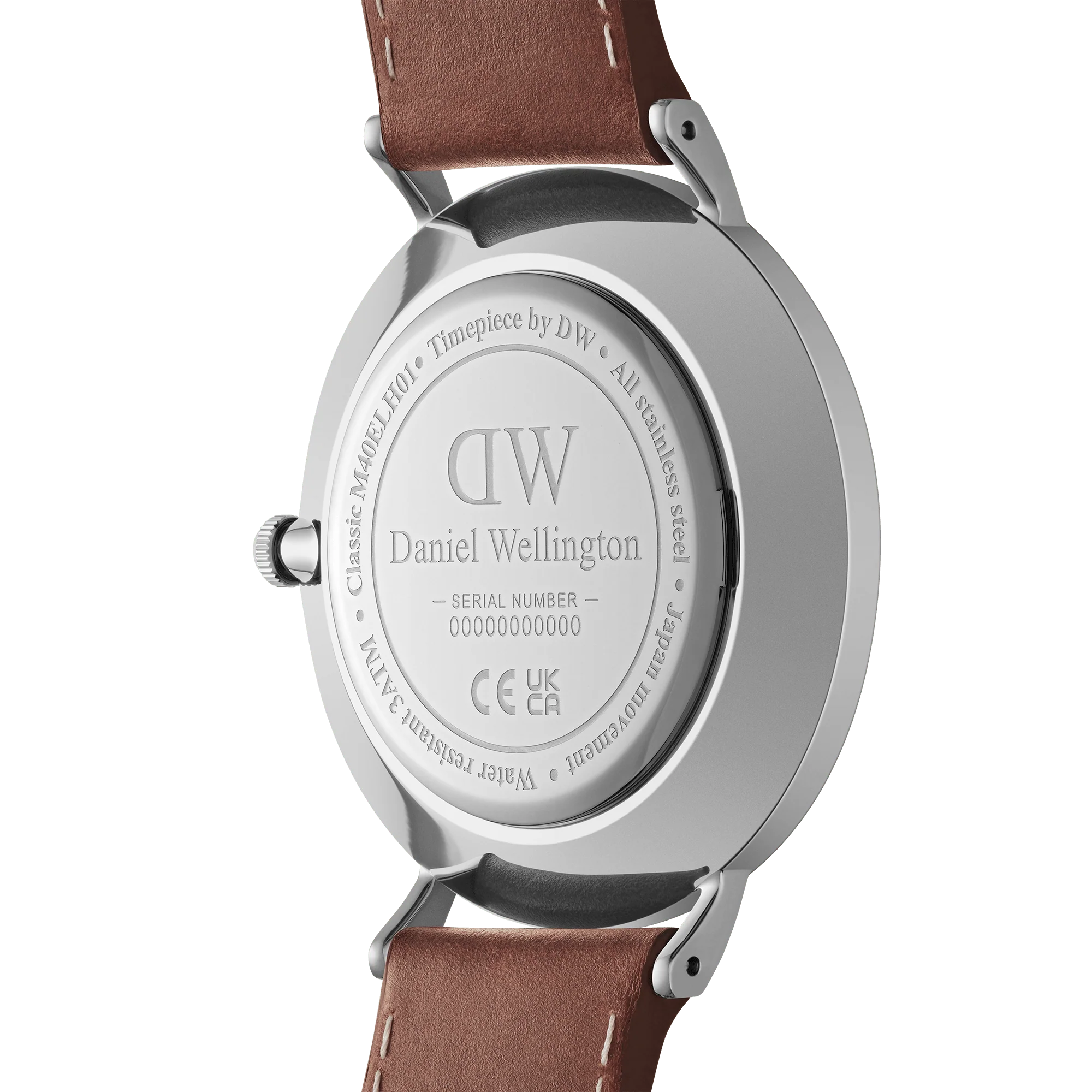 Orologio Daniel Wellington Classic Multi-Eye St Mawes Arctic Silver, cinturino di pelle marrone e quadrante Blu, 40mm - DW00100709