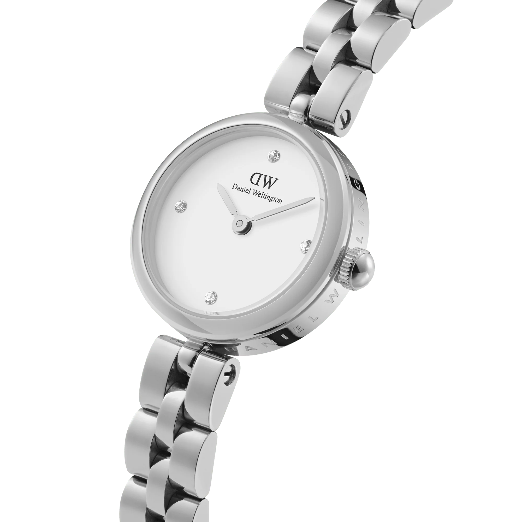Orologio Daniel Wellington Elan Lumine Silver, cinturino in acciaio e quadrante bianco, 22mm - DW00100716