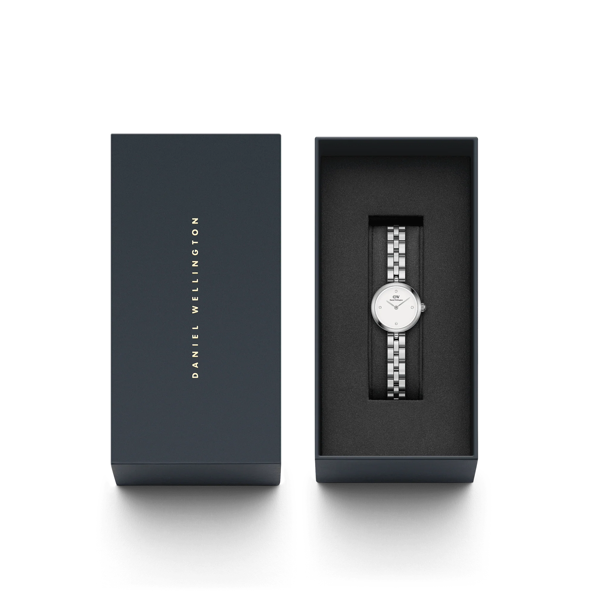 Orologio Daniel Wellington Elan Lumine Silver, cinturino in acciaio e quadrante bianco, 22mm - DW00100716