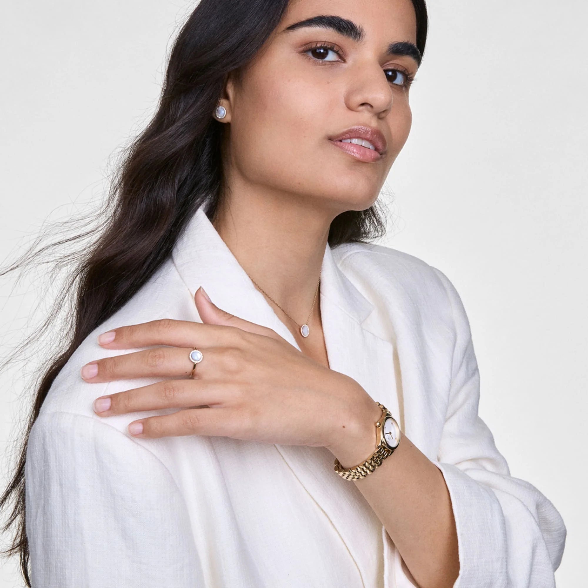 Orologio Daniel Wellington Ophelia Mini Gold, quadrante bianco e cinturino dorato, 25MM - DW00100803