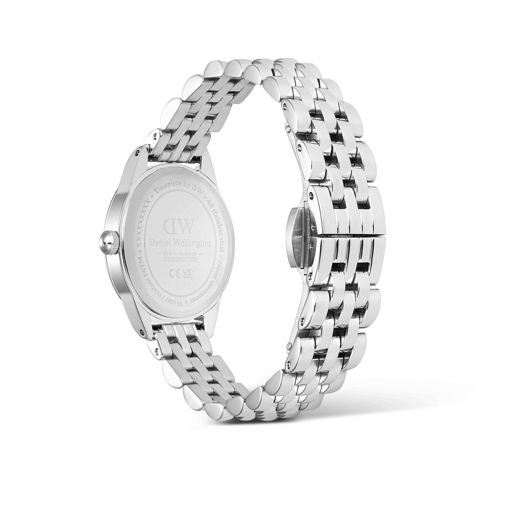 Orologio Daniel Wellington Ophelia Mini Silver, cinturino in acciaio con quadrante bianco, 22x25.5mm - DW00100808