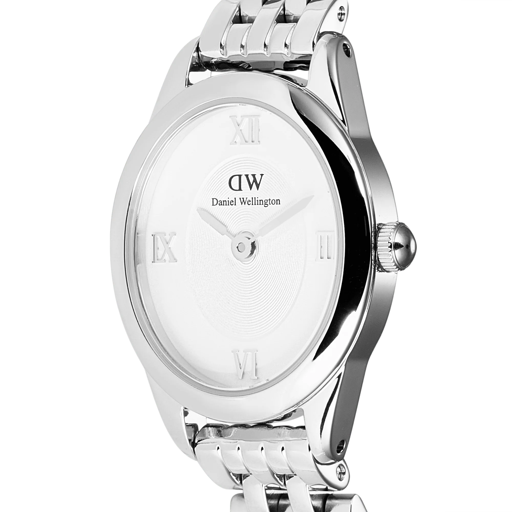 Orologio Daniel Wellington Ophelia Mini Silver, cinturino in acciaio con quadrante bianco, 22x25.5mm - DW00100808