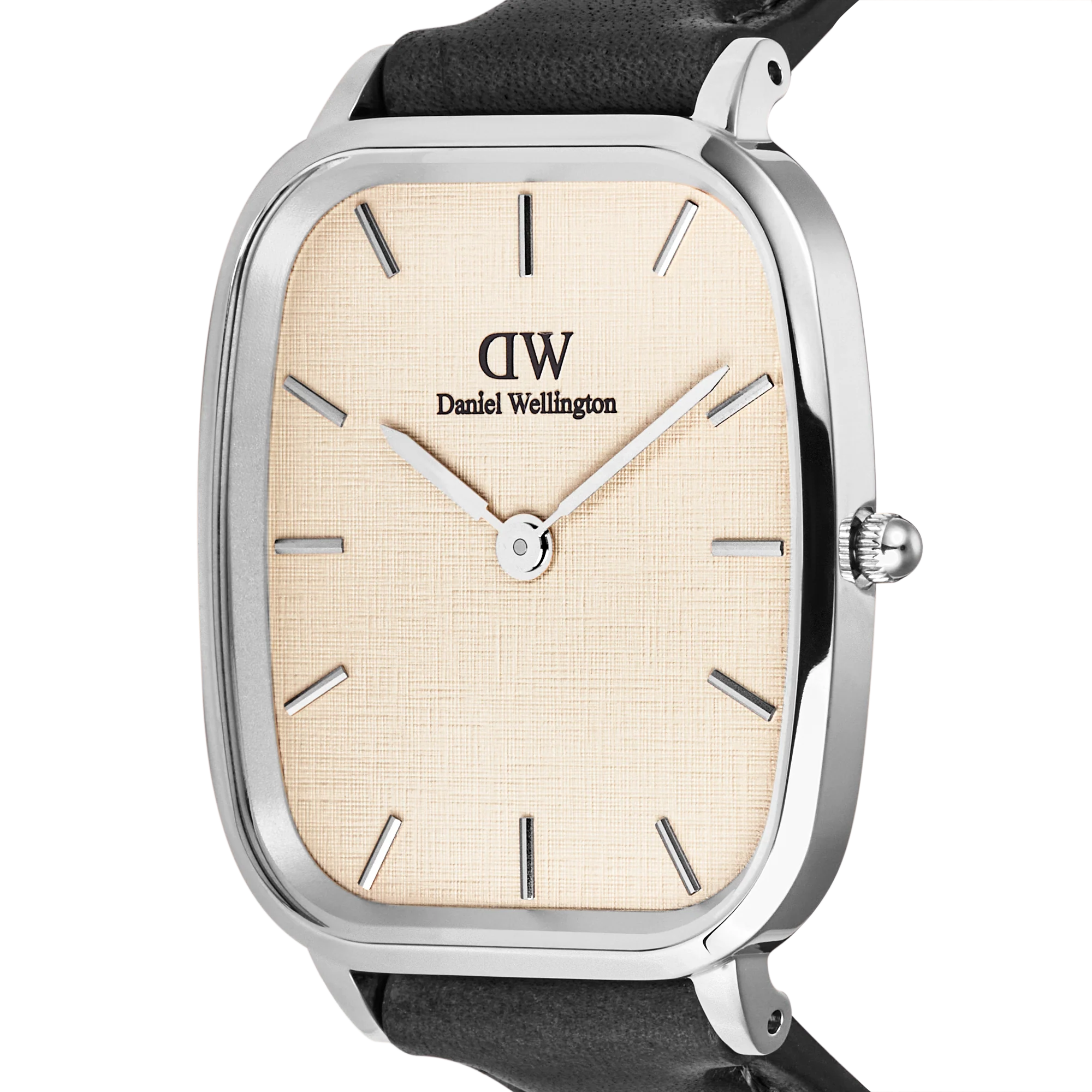 Orologio Daniel Wellington Marlon Sheffield Linen Silver, cinturino in pelle e quadrante Beige, 36MM - DW00100813