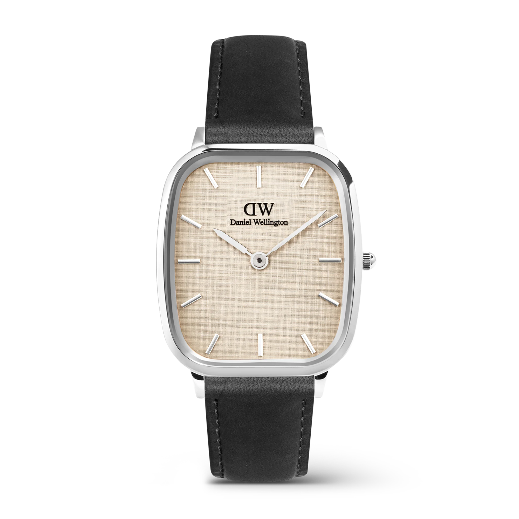 Orologio Daniel Wellington Marlon Sheffield Linen Silver, cinturino in pelle e quadrante Beige, 36MM - DW00100813