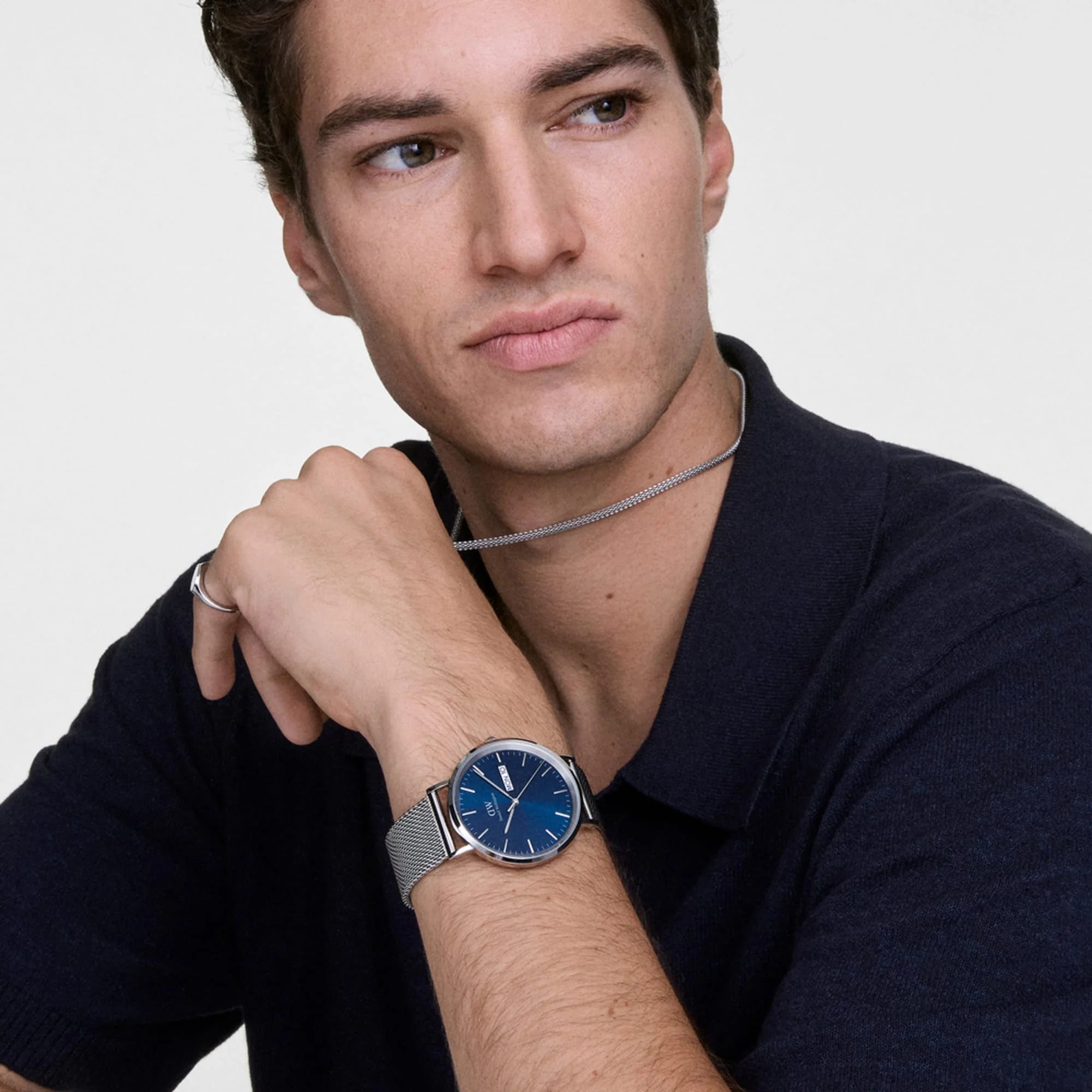 Orologio Daniel Wellington Classic Day-date Display Sterling Arctic, quadrante Blu navy, 40mm - DW00100833